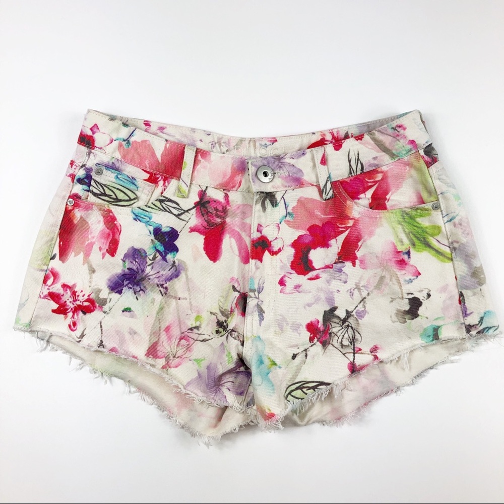 DL1961 Ivy High Rise Floral Cutoffs Size 29